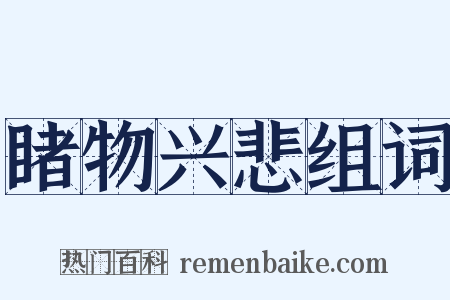 睹物兴悲组词是什么意思的图片